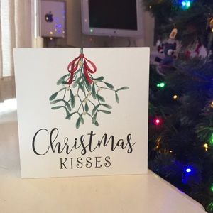 Decorative self standing Christmas block NWOT